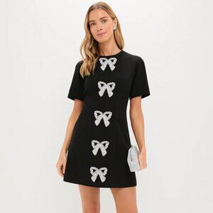 Hyacinth House Beaded Bows Bernadette Mini Dress - Size S - New With Tags!